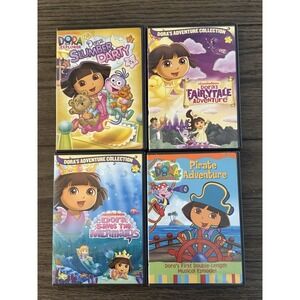 Dora The Explorer DVD‎ Lot 4 Fairytale, Mermaid, Pirate, & Slumber Party Nick Jr